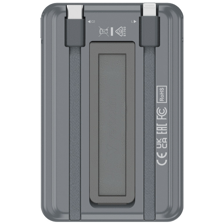 Verbatim Charge 'n' Go Power Bank Magnetic Wireless Charging 5000mAh 5-in-1 Stand 磁吸無線流動充電池 32219 / 32220 / 32232