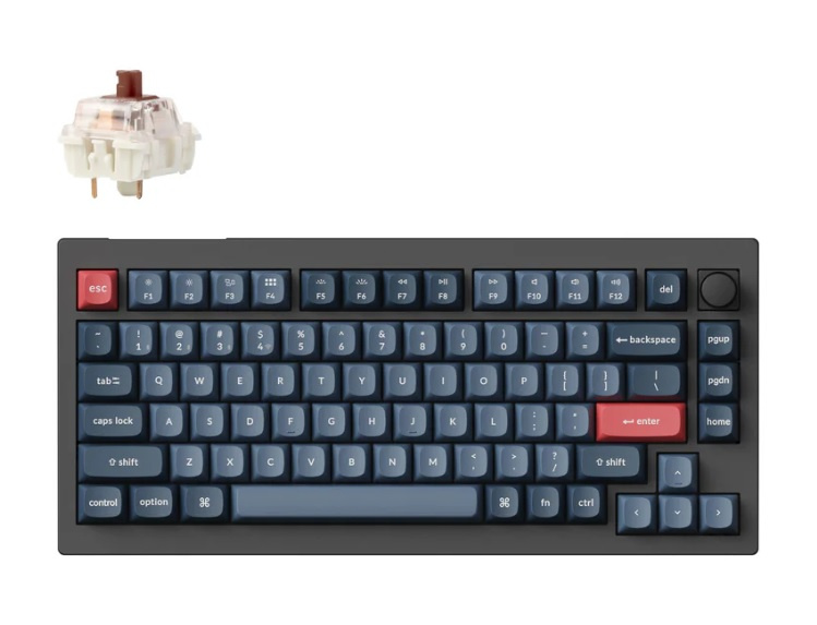 Keychron V1 Max 75% QMK/VIA 無線客製化機械式鍵盤 (熱插拔)