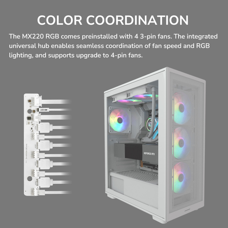 COUGAR MX220 RGB ( Black / White )