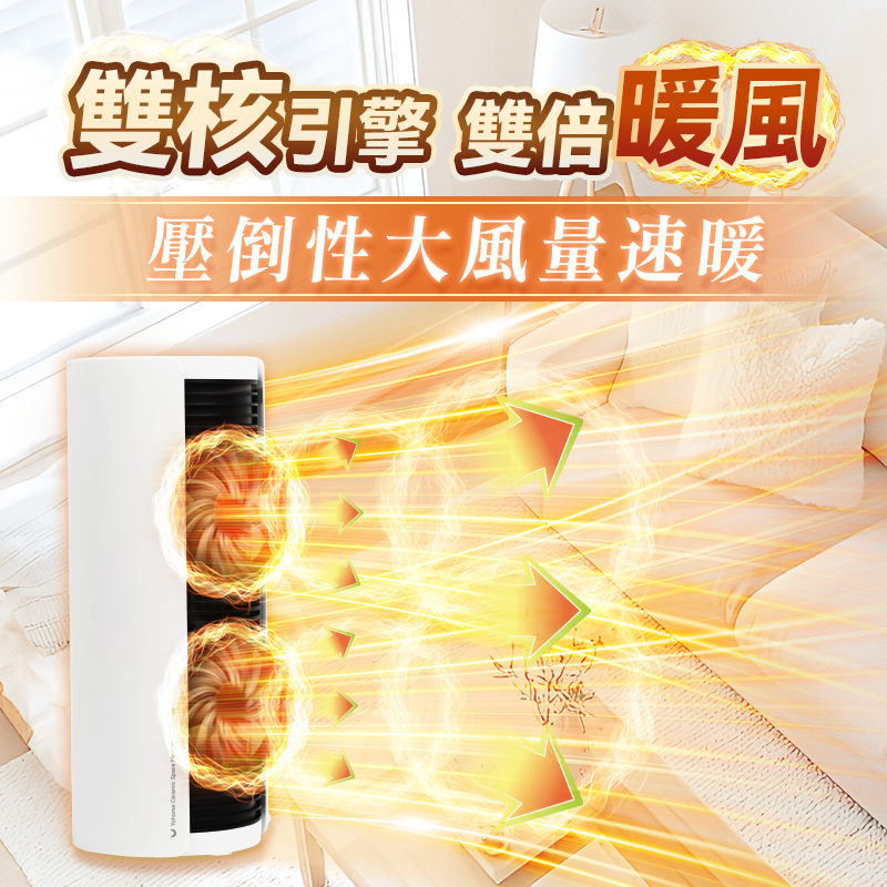 Yohome 立臥式廣角4D搖頭萬用全身速熱暖風機 (新風版) YH-008s