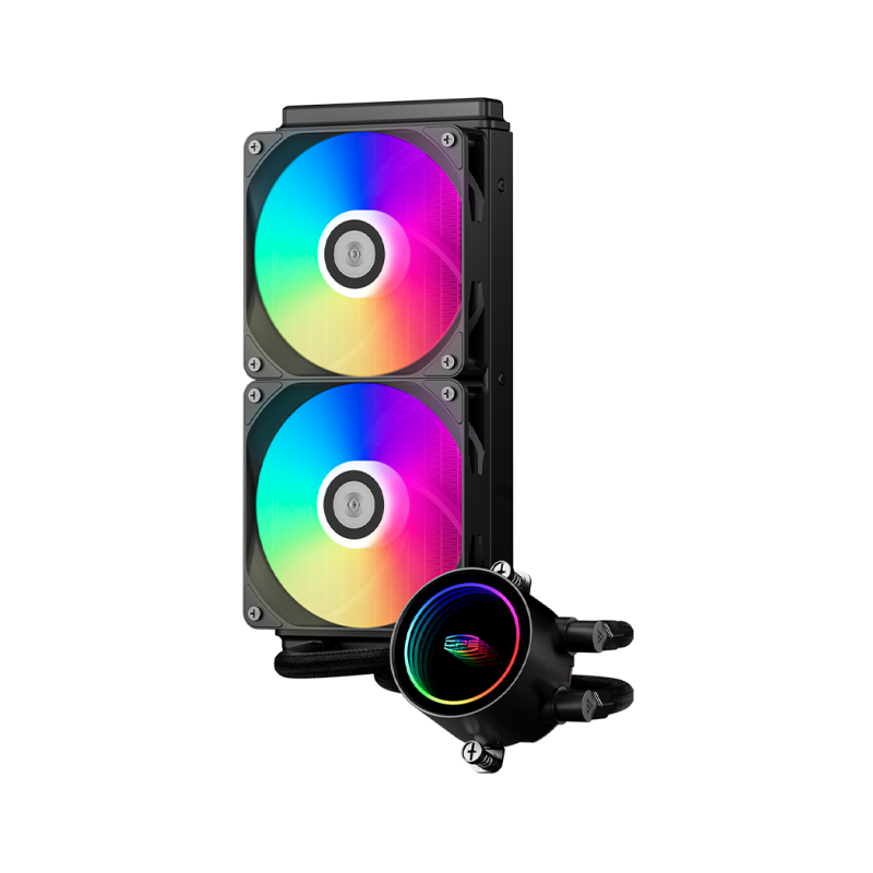 PCCOOLER DA240 ARGB 240mm Liquid CPU Cooler ( Black / White )