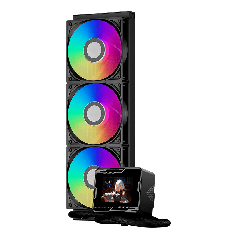 PCCOOLER GT360M ARGB Display 360mm Liquid CPU Cooler ( Black / White )