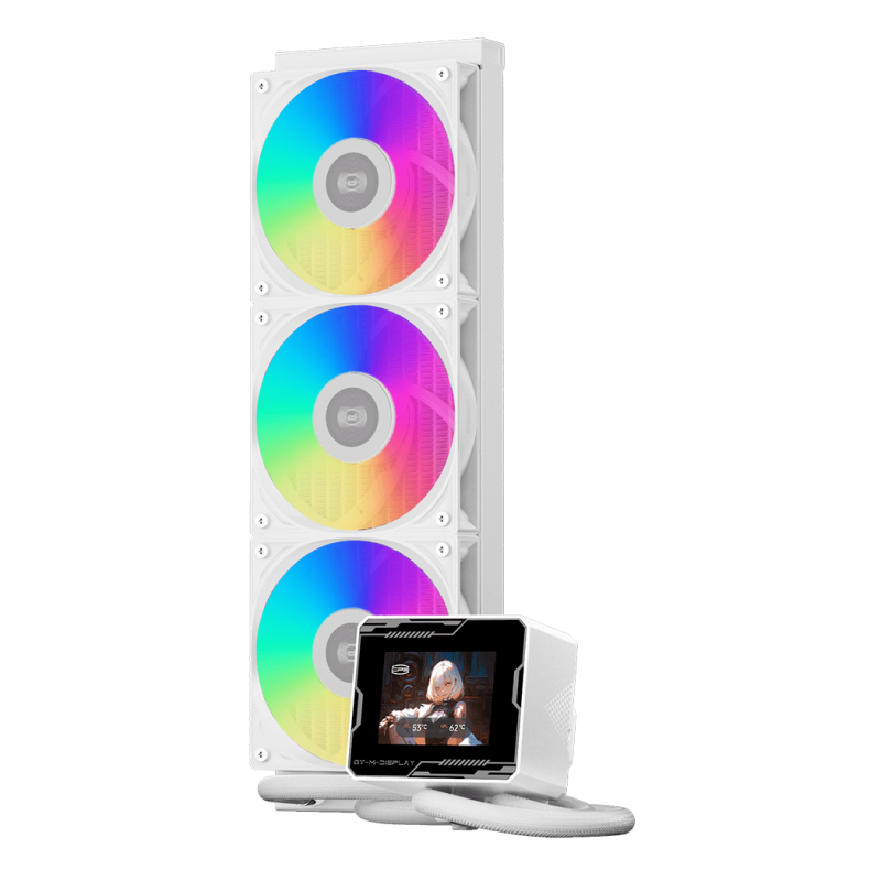 PCCOOLER GT360M ARGB Display 360mm Liquid CPU Cooler ( Black / White )