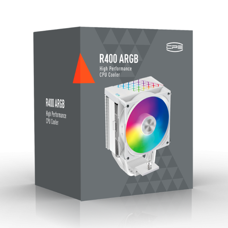 PCCOOLER R400 ARGB 92mm Air CPU Cooler ( Black / White )