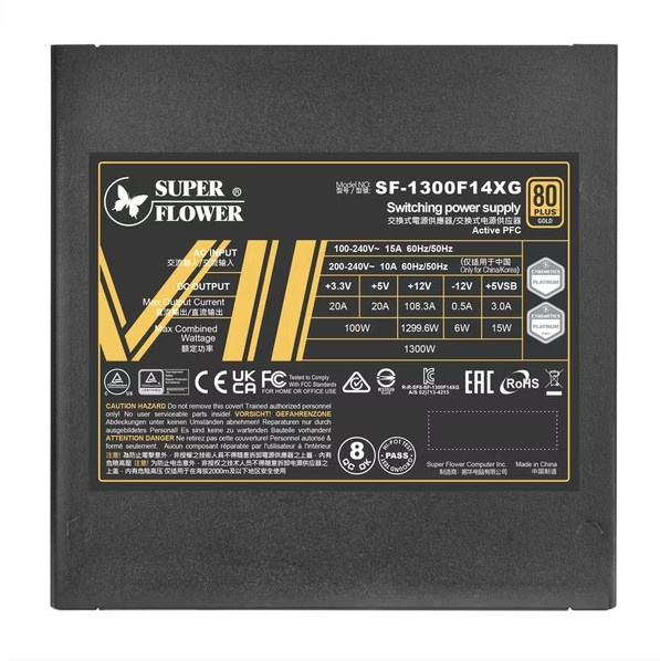 SUPER FLOWER LEADEX VII XG 1300W ATX 3.1 ( Black / White )