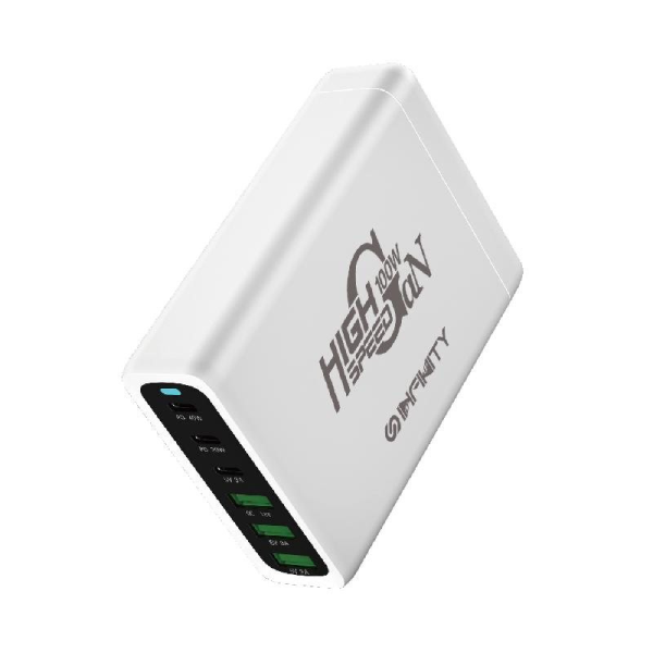 Infinity T100W GaN 100W 6輸出充電器 IN-T100W
