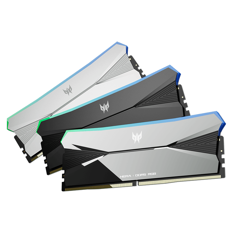 Acer HERA メモリ DDR5 8400 48GB silver Acer Predator Hera DDR5 RGB RAM Up to 8400 MT/s