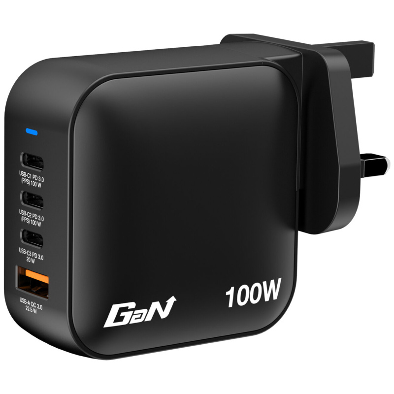 Verbatim GaN Charger 100W 4 Ports PD & QC 3.0 4端口快速充電器 32058
