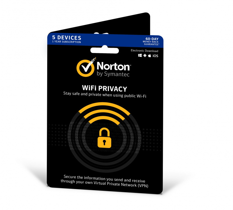 Norton WiFi Privacy (1 /5 Device, 1 Year Subscription)