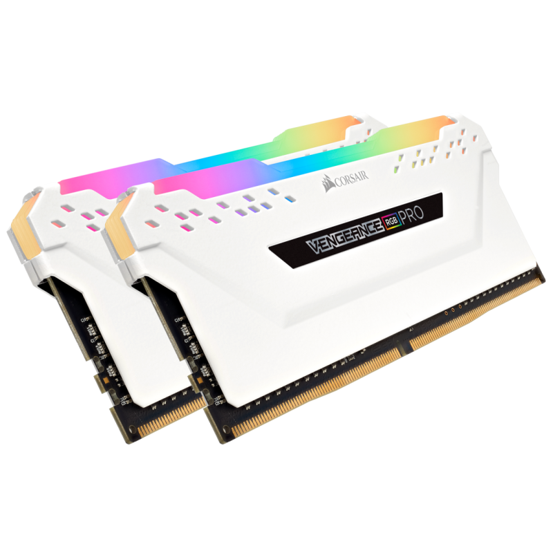 Corsair VENGEANCE® RGB PRO 16GB (2x8GB) DDR4 DRAM 3600MT/s C18Memory Kit — Black / White (CMW16GX4M2Z3600C18 / CMW16GX4M2D3600C18W)