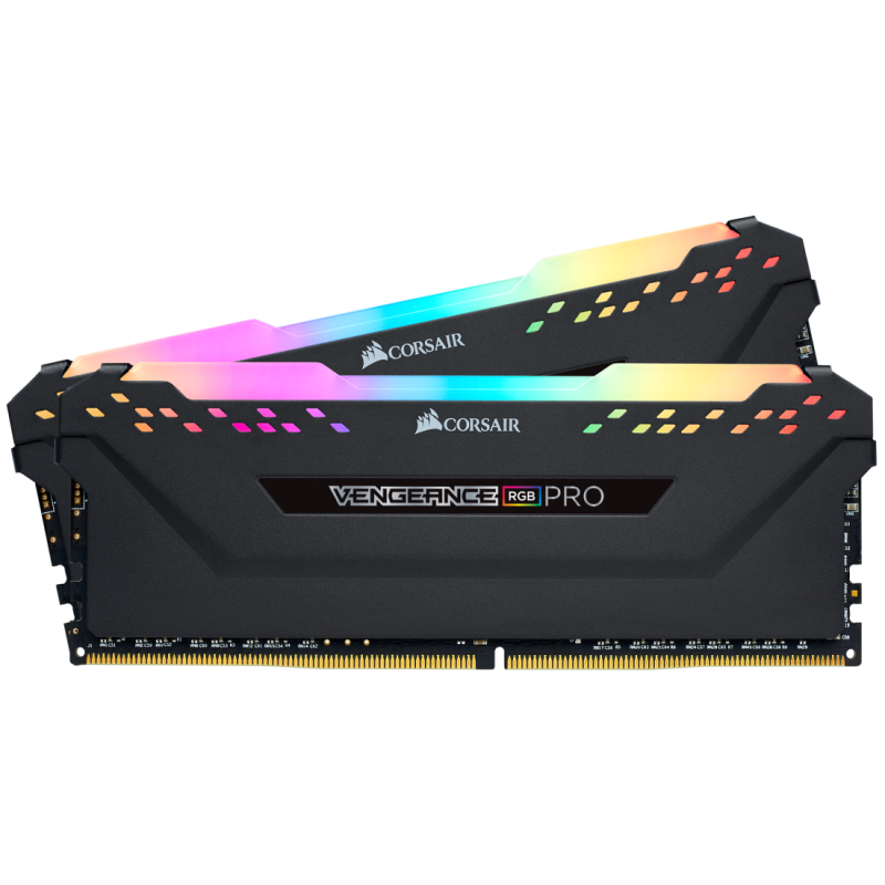 Corsair VENGEANCE® RGB PRO 16GB (2x8GB) DDR4 DRAM 3600MT/s C18Memory Kit — Black / White (CMW16GX4M2Z3600C18 / CMW16GX4M2D3600C18W)