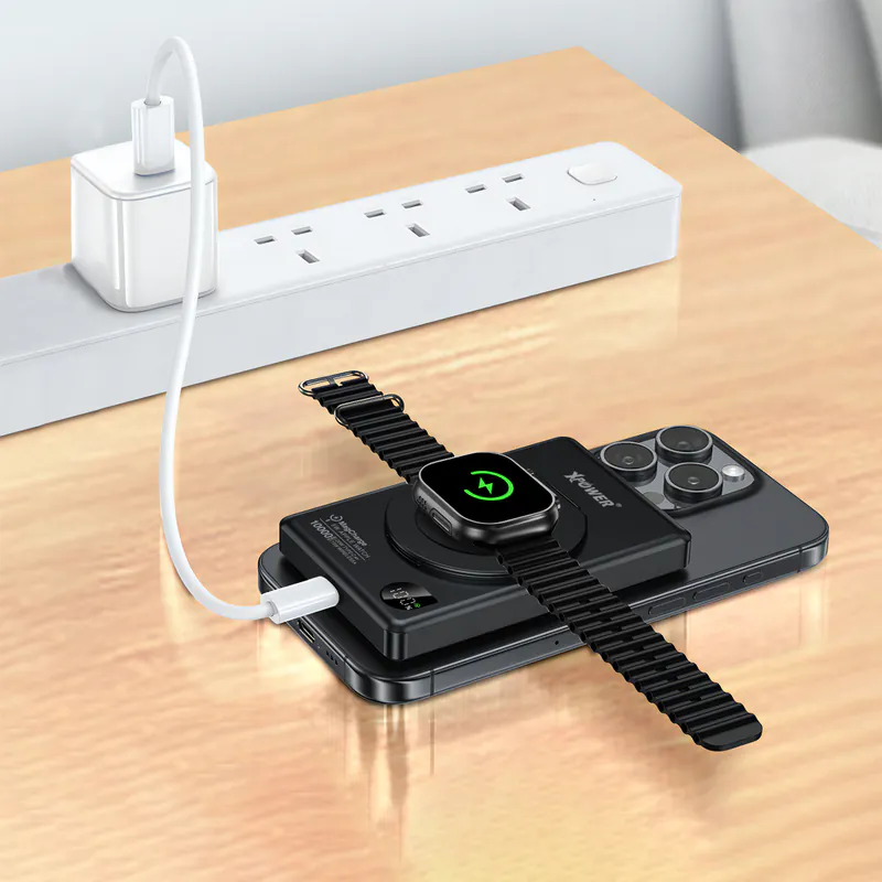 XPower MAGNETO M10Q 6合1超薄鋁合金數顯10000mAh 15W&5W 磁吸無線快充+20W PD移動電源