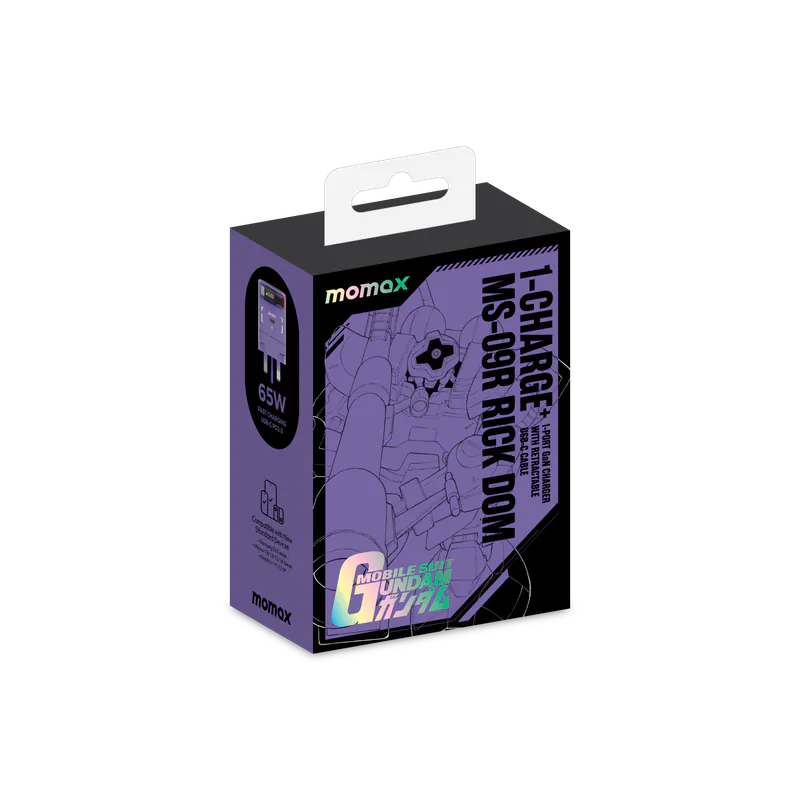 Momax x Gundam 1-Charge+ 65W GaN 伸縮USB-C 線充電器 (大魔) UM76UKGDU