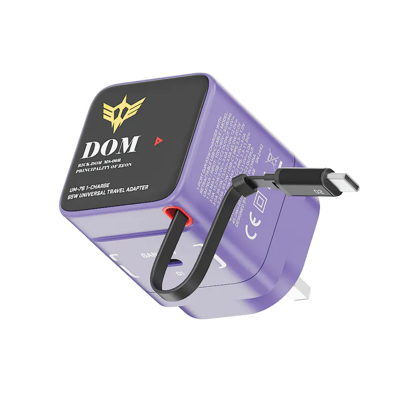 Momax x Gundam 1-Charge+ 65W GaN 伸縮USB-C 線充電器 (大魔) UM76UKGDU
