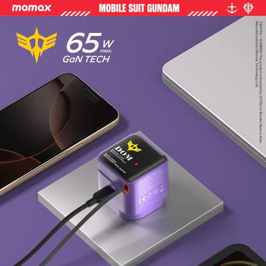 Momax x Gundam 1-Charge+ 65W GaN 伸縮USB-C 線充電器 (大魔) UM76UKGDU