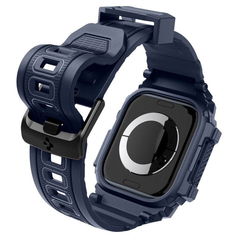 SPIGEN Apple Watch Series 10 (46mm) Rugged Armor Pro 一體式防摔保護殼連錶帶 - 海軍藍