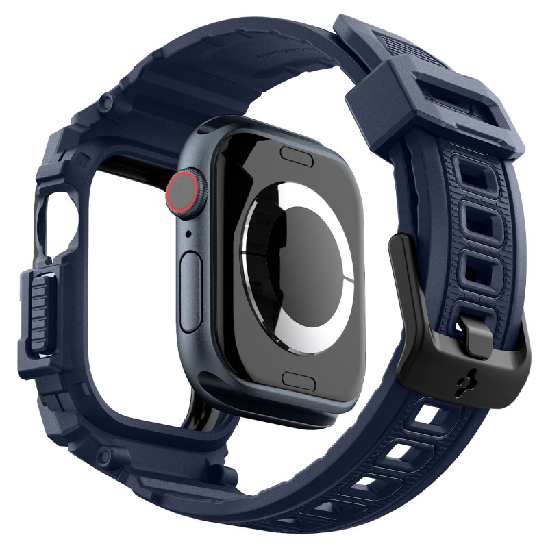 SPIGEN Apple Watch Series 10 (46mm) Rugged Armor Pro 一體式防摔保護殼連錶帶 - 海軍藍