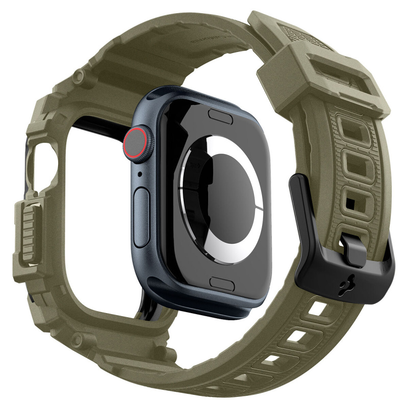 SPIGEN Apple Watch Series 10 (46mm) Rugged Armor Pro 一體式防摔保護殼連錶帶 - 卡其綠