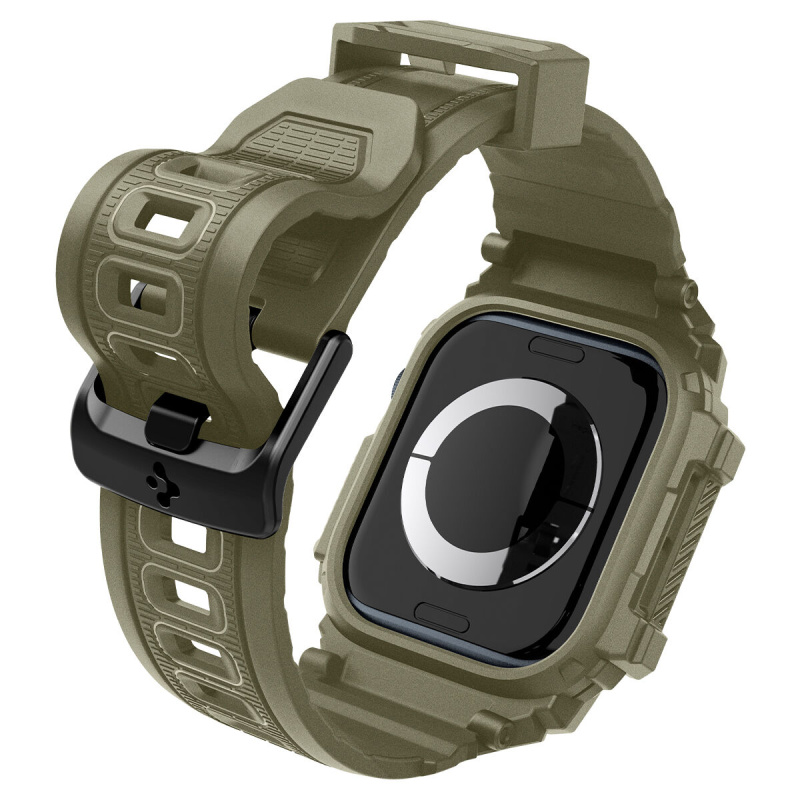 SPIGEN Apple Watch Series 10 (46mm) Rugged Armor Pro 一體式防摔保護殼連錶帶 - 卡其綠