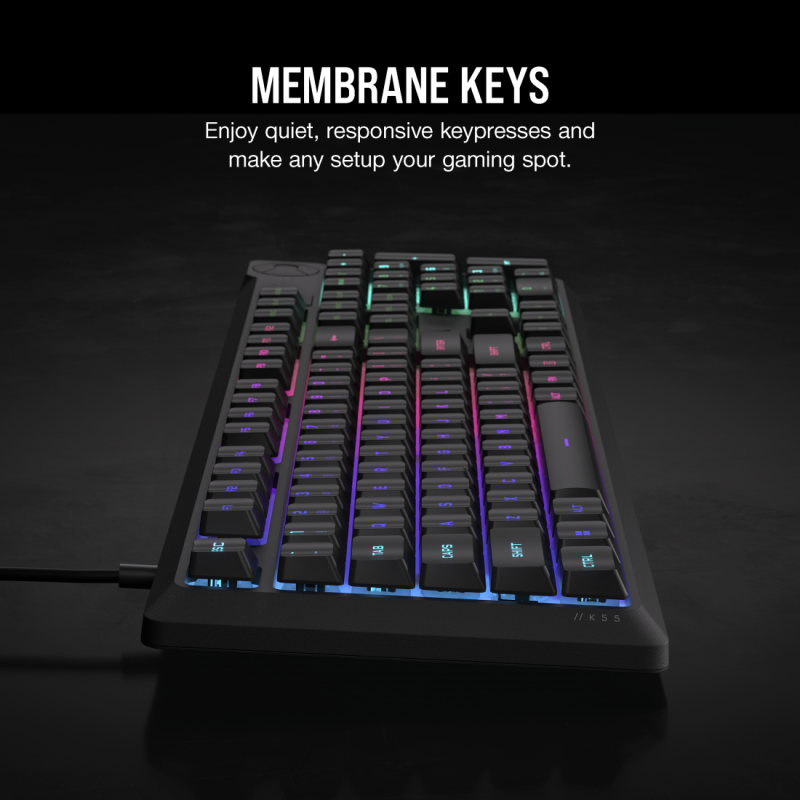 Corsair K55 CORE RGB Gaming Keyboard — Black