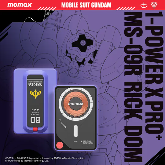 Momax x Gundam 1-Power X Pro 10000mAh 3 in 1 磁吸流動電源 (大魔) IP132GDU