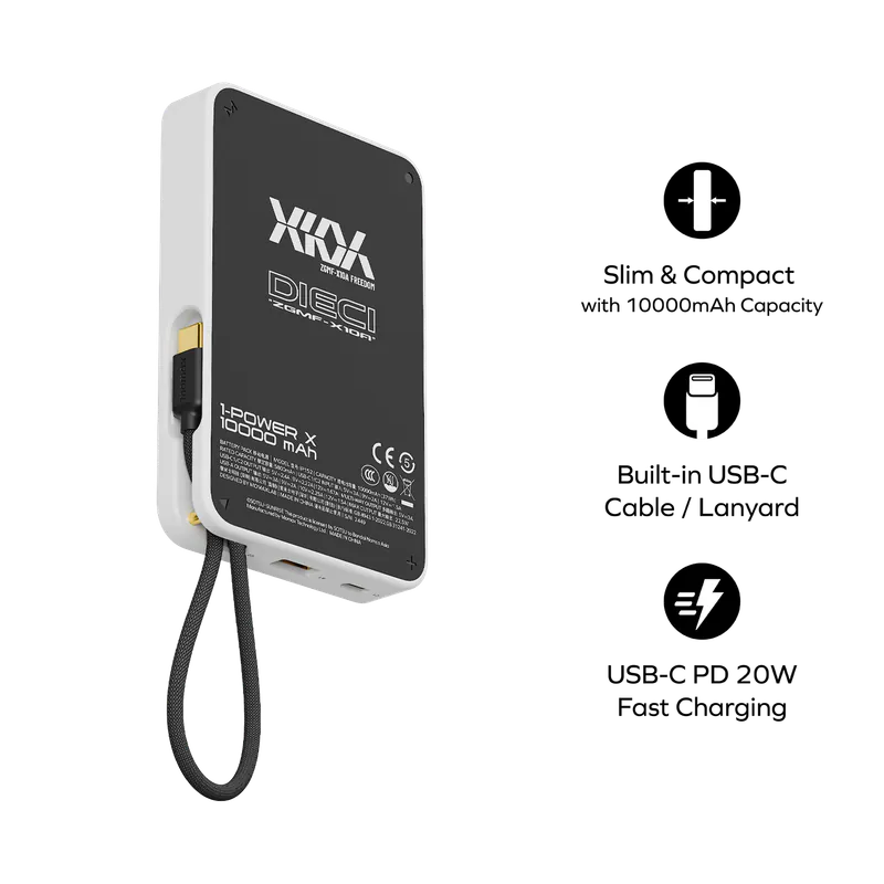 Momax x Gundam 1-Power X 10000mAh 內置線流動電源 IP152