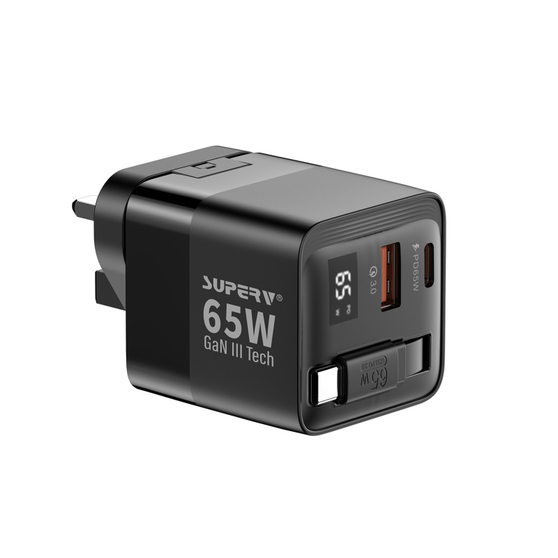 SUPERV - 65W旅行快充數顯轉換火牛 G45