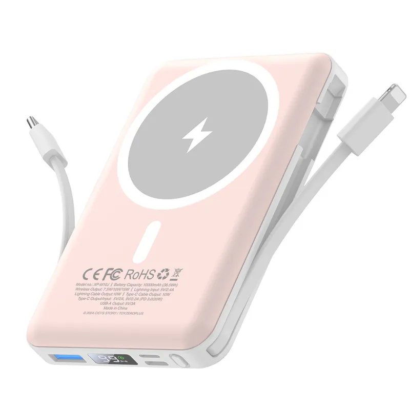 XPower x 罐頭豬LuLu M10J 10000mAh 5合1磁吸無線快充外置充電器 L-2