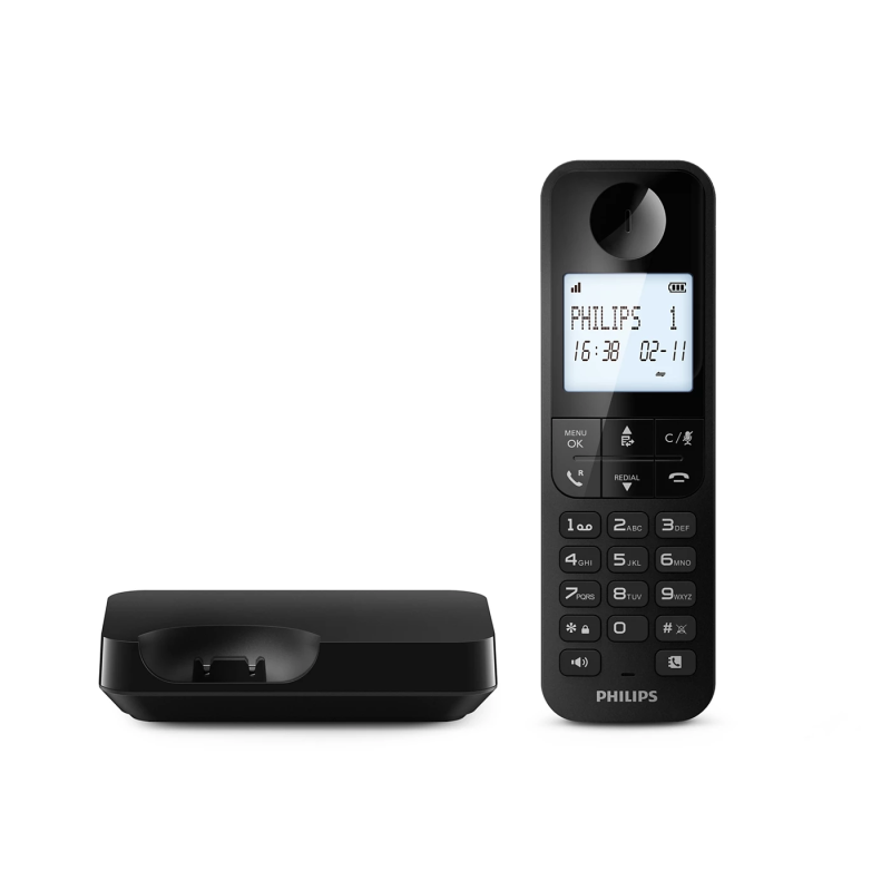 Philips 飛利浦 直立式無線電話 D2701B