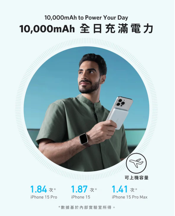 Anker MagGo Power Bank Qi2 10,000mAh 無線充電行動電源 A1664 Anker MagGo Power Bank Qi2 10,000mAh 無線充電行動電源 A1664