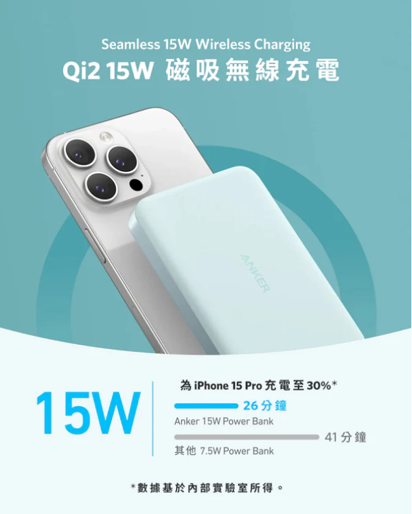 Anker MagGo Power Bank Qi2 10,000mAh 無線充電行動電源 A1664 Anker MagGo Power Bank Qi2 10,000mAh 無線充電行動電源 A1664