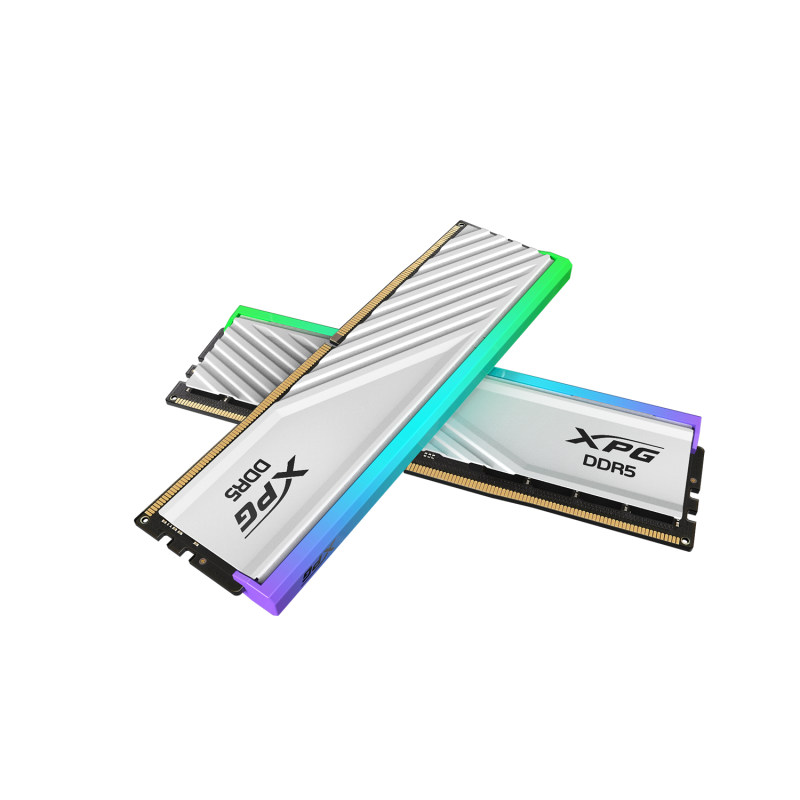 ADATA LANCER BLADE RGB DDR5 DRAM 6400Mhz 32GB CL32 (16GB x2) - Black / White ADATA LANCER BLADE RGB DDR5 DRAM 6400Mhz 32GB CL32 (16GB x2) - Black / White