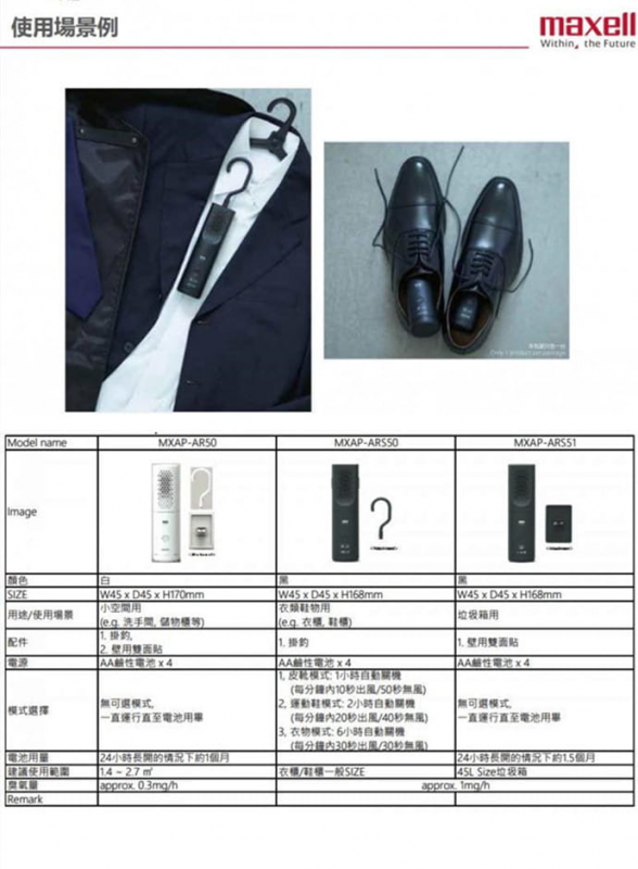 [香港行貨]Maxell “OZONEO STICK” 輕巧型除菌消臭器 (衣服 / 鞋類用) MAXP-ARS50