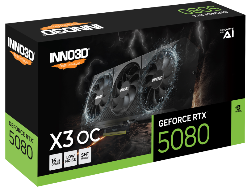 INNO3D GeForce RTX™ 5080 X3 OC 16G  [現金/轉數快優惠 $14199]