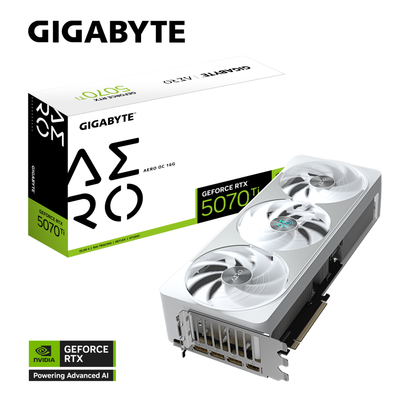 GIGABYTE GeForce RTX™ 5070 Ti AERO OC 16G GIGABYTE GeForce RTX™ 5070 Ti AERO OC 16G