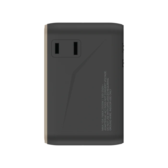 1-WORLD² 100W 雙 AC 四 USB GaN 全球轉換 插座 UA23