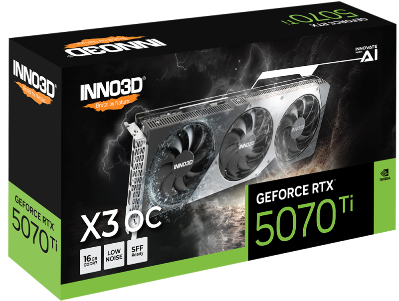 INNO3D GeForce RTX™ 5070 Ti X3 OC 16G  [現金/轉數快優惠 $10499]