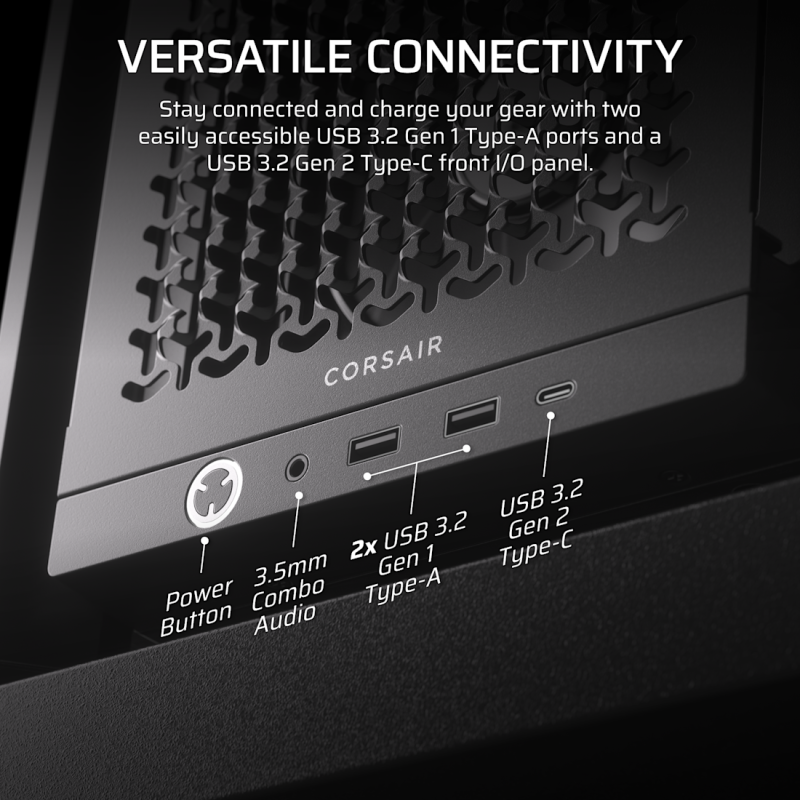 CORSAIR FRAME 4000D RS 模組化中塔型強化玻璃機箱 ( ATX ) ( BLACK / WHITE )