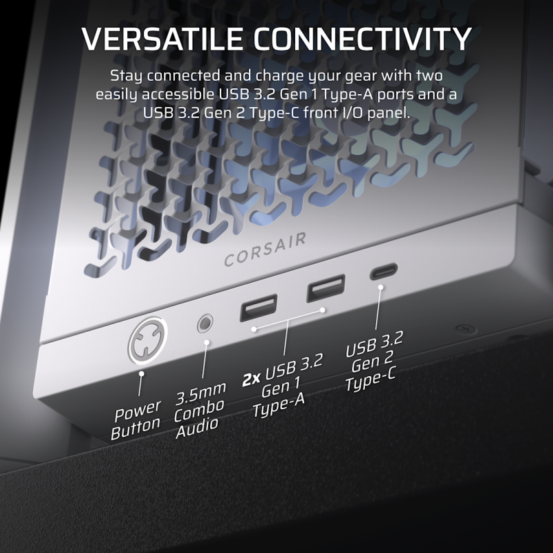 CORSAIR FRAME 4000D RS ARGB 模組化中塔型強化玻璃機箱 ( ATX ) ( BLACK / WHITE )