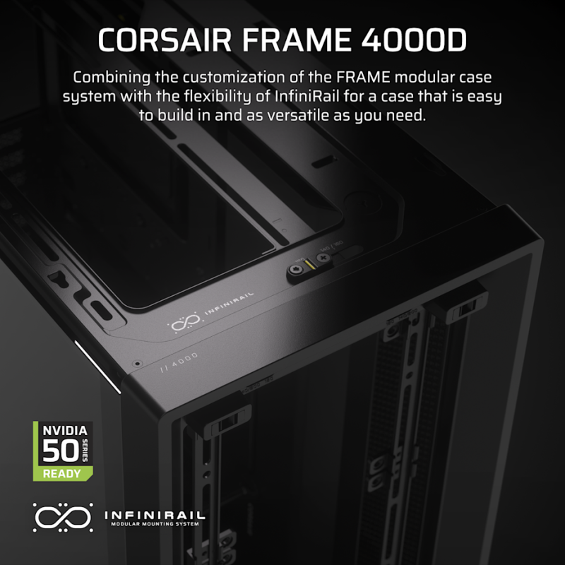 CORSAIR FRAME 4000D 模組化中塔型強化玻璃機箱 ( ATX ) ( BLACK / WHITE )