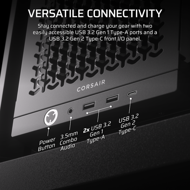 CORSAIR FRAME 4000D 模組化中塔型強化玻璃機箱 ( ATX ) ( BLACK / WHITE )