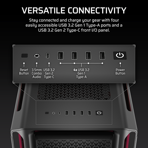 CORSAIR iCUE LINK 5000T LX RGB 中塔型高效能強化玻璃機箱 ( BLACK / WHITE )