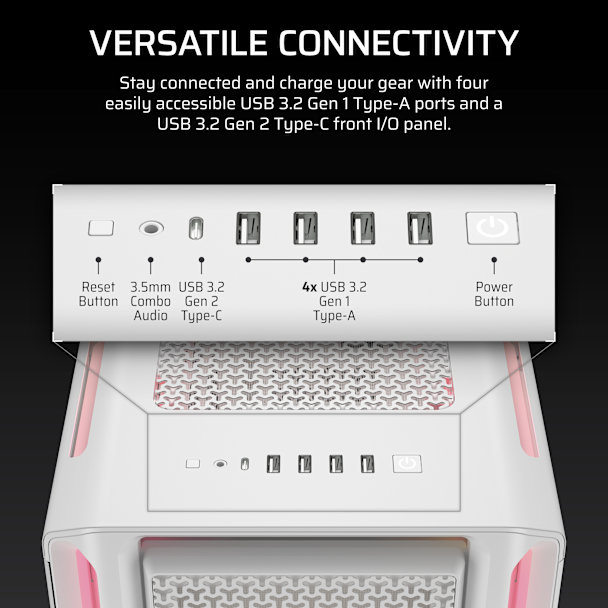 CORSAIR iCUE LINK 5000T LX RGB 中塔型高效能強化玻璃機箱 ( BLACK / WHITE )