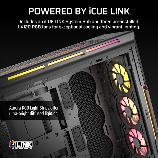 CORSAIR iCUE LINK 5000T LX RGB 中塔型高效能強化玻璃機箱 ( BLACK / WHITE )
