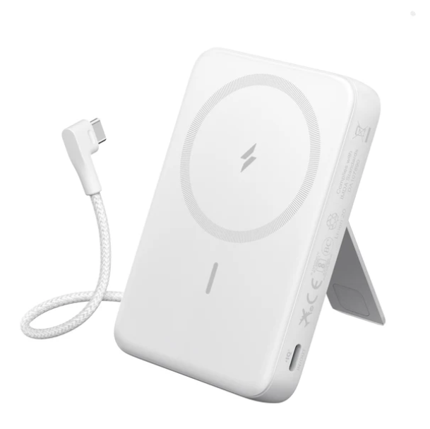Anker Zolo Power Bank (10K, Magnetic, Built-In USB-C Cable) 磁吸無線充電行動電源 A1685