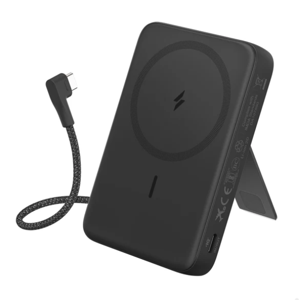 Anker Zolo Power Bank (10K, Magnetic, Built-In USB-C Cable) 磁吸無線充電行動電源 A1685
