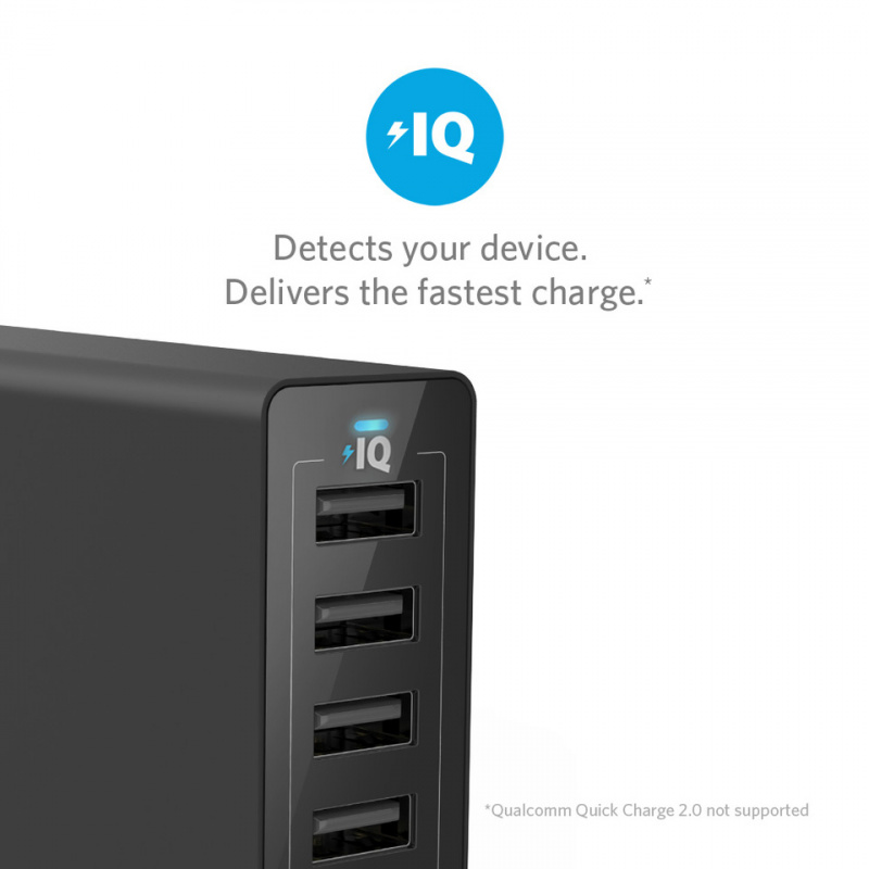Anker 60W 6-Port Family-Sized Desktop USB Charger
