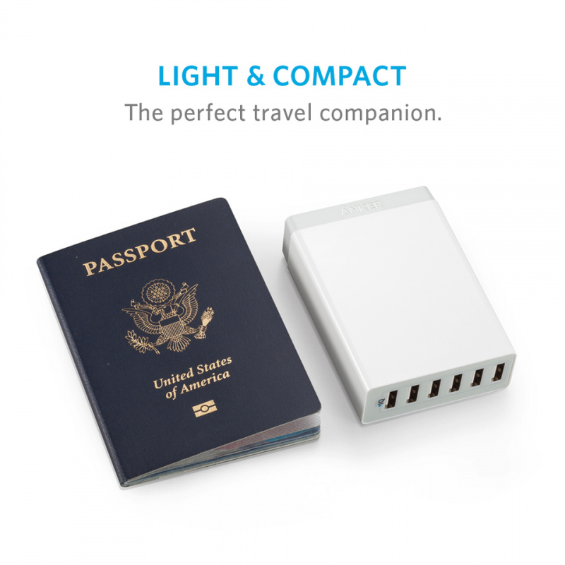 Anker 60W 6-Port Family-Sized Desktop USB Charger