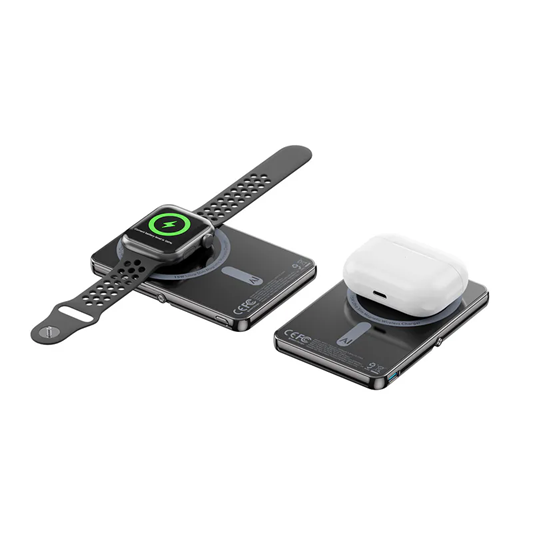 XPower M5K2 5合1鋅合金支架數顯 5000mAh PD3.0+QI2 磁吸移動電源