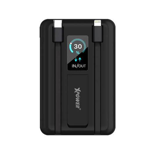 XPower MagSwift 7合1多功能數顯10000mAh Type-C PD/Lightning雙內置線+磁吸PD3.0無線移動電源